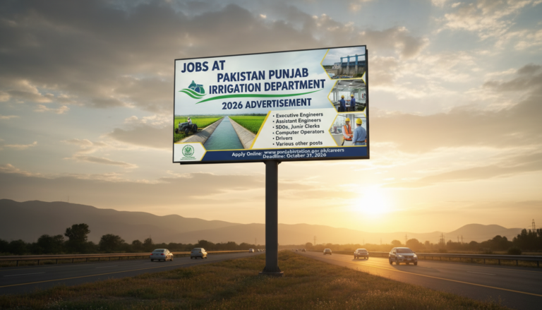 Jobs at Punjab Irrigation Department 2026 Advertisement