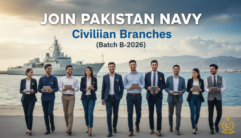 Join Pakistan Navy – Civilian Branches (Batch B-2026)