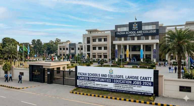 Fazaia Schools and Colleges Education jobs  Lahore Cantt 2026.