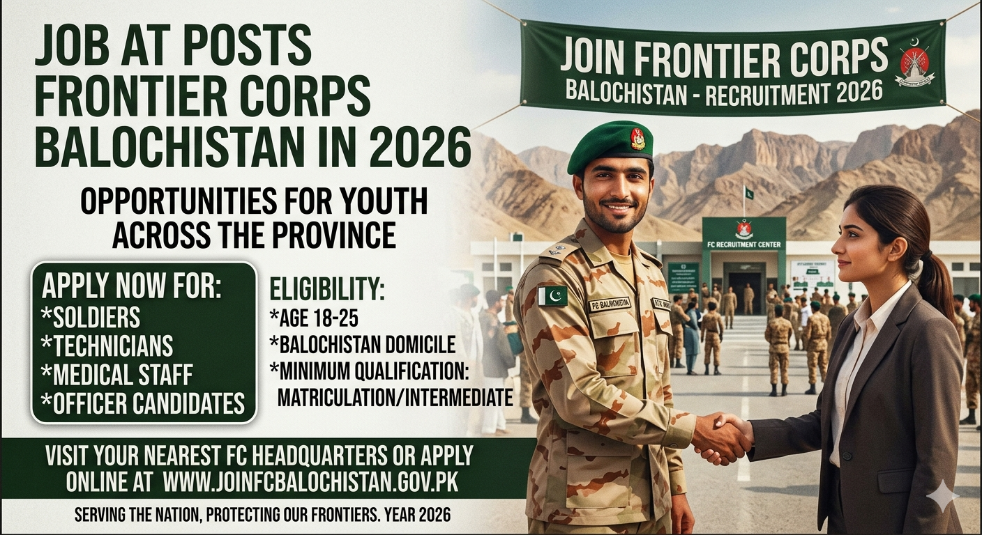 Job At Posts Frontier Core Balochistan In 2026