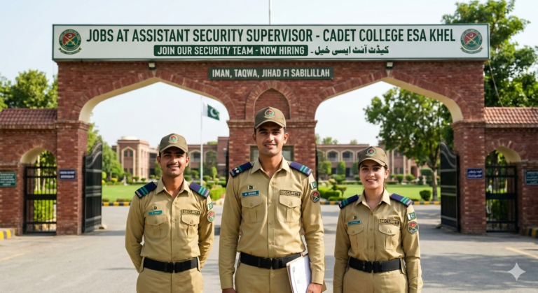 Jobs At Assistant Security Supervisor Cadet College Esa Khel