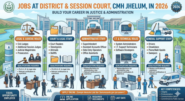 Jobs At District & Session Court CMH Jhelum In 2026