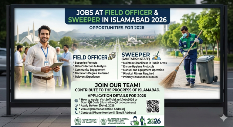 Jobs At Field Officer & Sweeper In Islamabad 2026