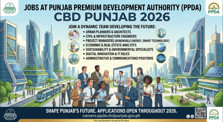 Jobs At Punjab Premium Development Authority CBD Punjab 2026