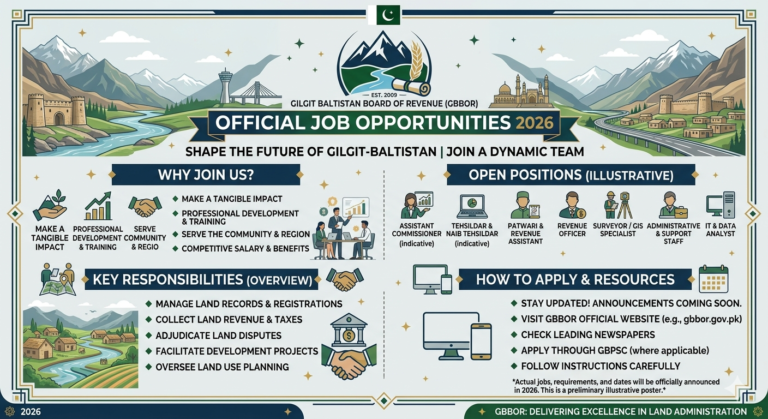 Jobs At Gilgit Baltistan Board Of Revenue GBBOR In 2026