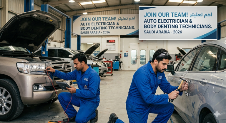 Job At Auto Electrician & Body Denting Technician 2026 In Saudi Arabia