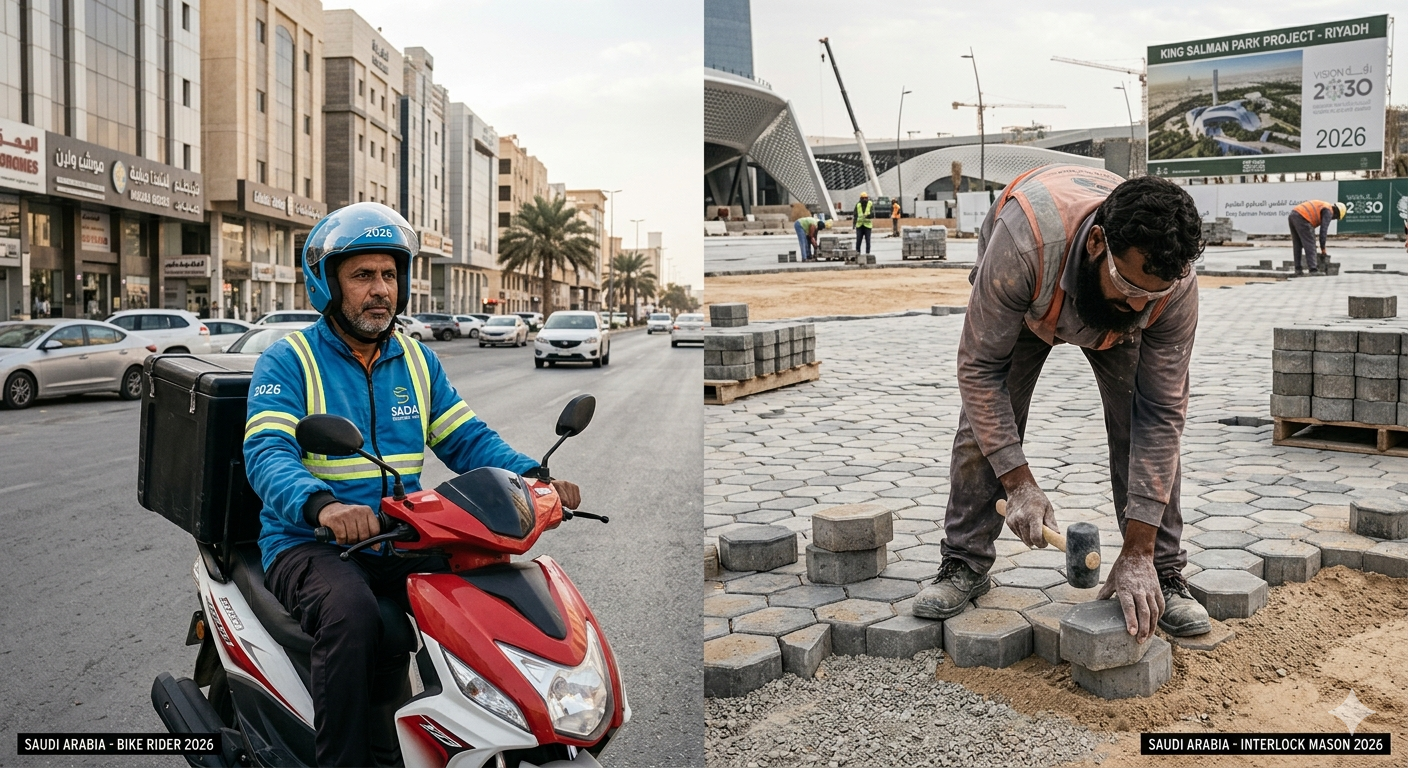 Job At Bike Rider & Interlock Mason 2026 In Saudi Arabia