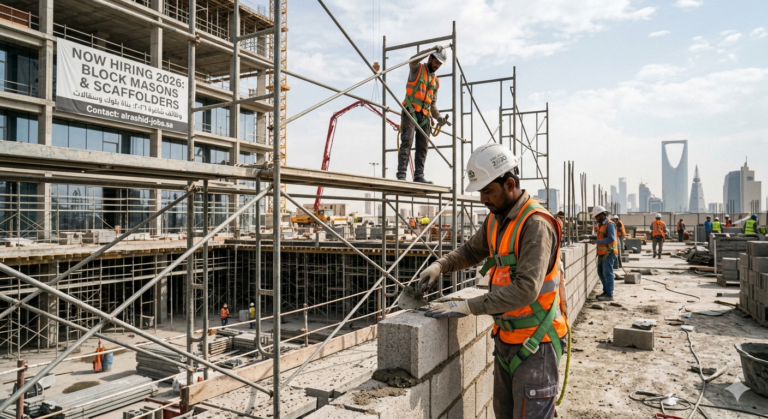 Job At Block Mason & Scaffolder 2026 In Saudi Arabia