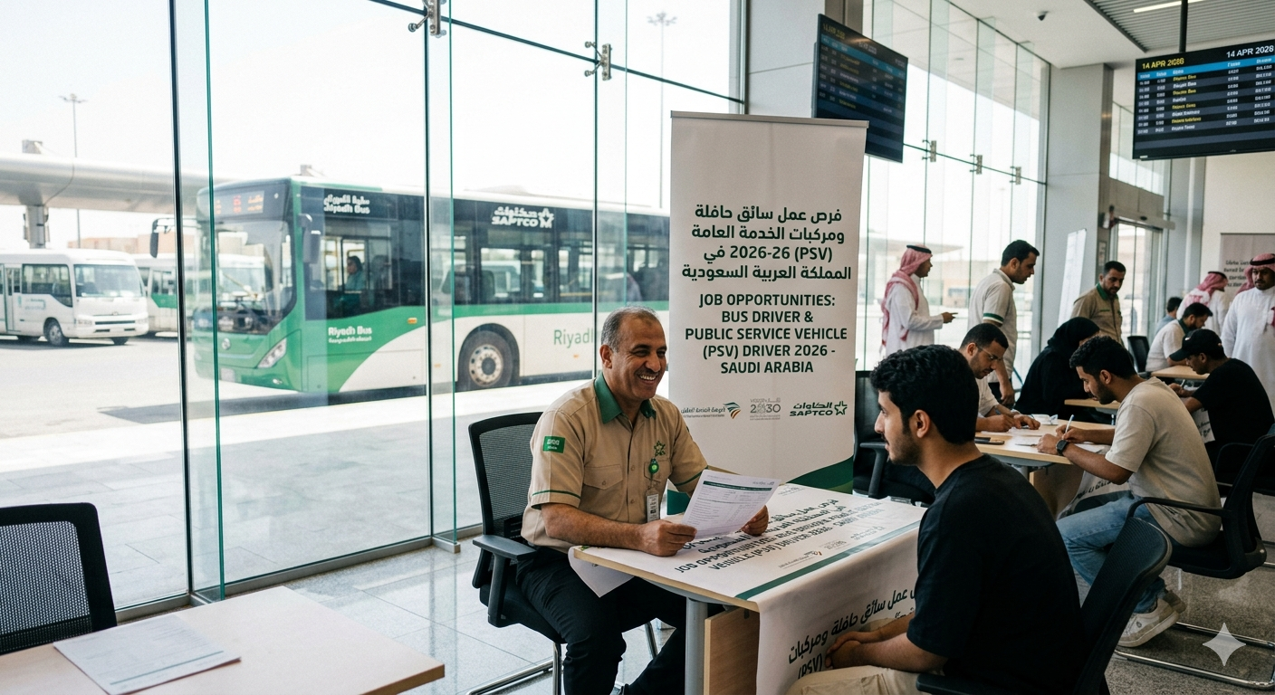 Job At Bus Driver & PSV Driver 2026 In Saudi Arabia