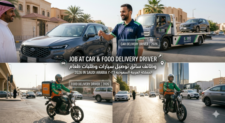 Job At Car Delivery Driver & Food Delivery Driver 2026 In Saudi Arabia