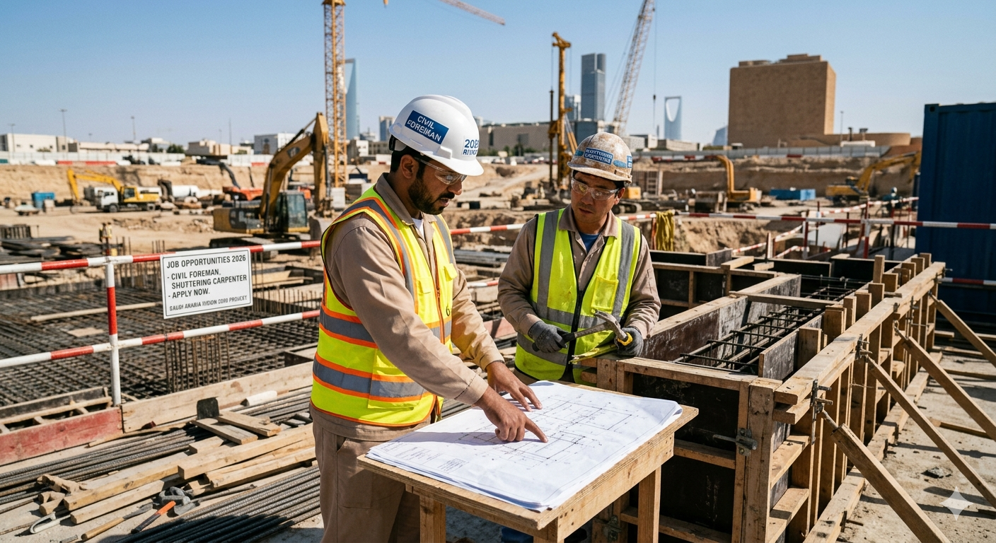 Job At Civil Foreman & Shuttering Carpenter 2026 In Saudi Arabia