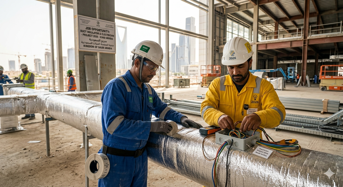 Job At Duct Insulator & Electrician 2026 In Saudi Arabia
