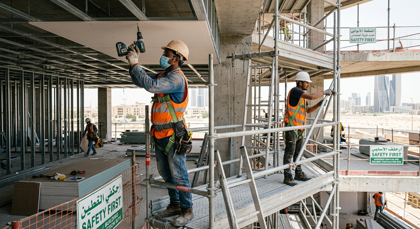 Job At Gypsum Board Worker And Scaffolder In Saudi Arabia