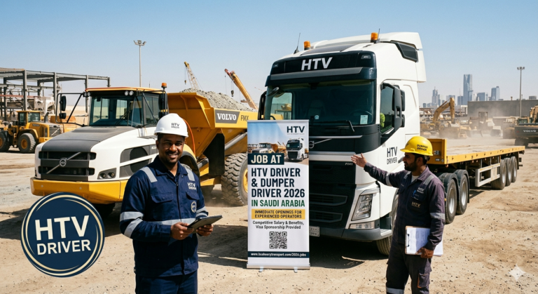 Job At HTV Driver & Dumper Driver 2026 In Saudi Arabia