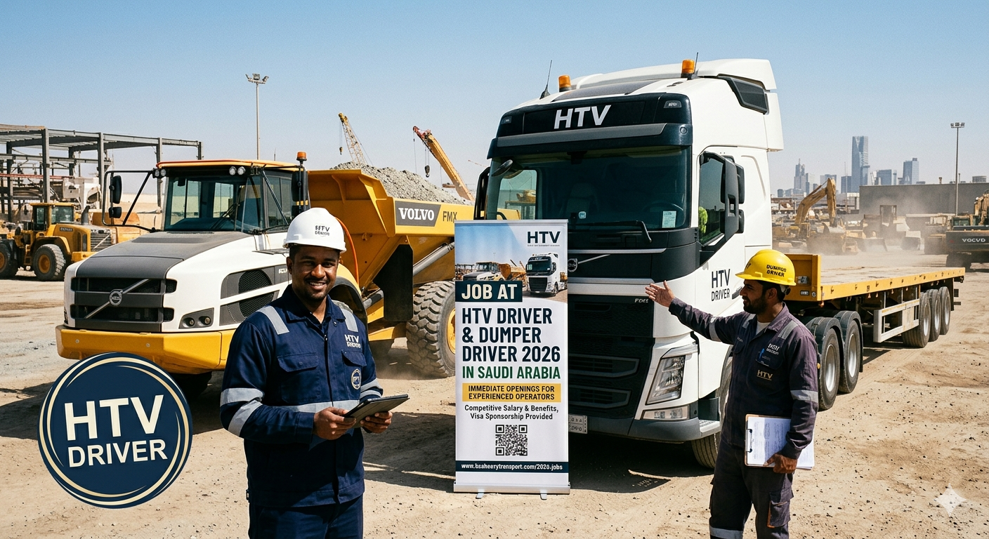 Job At HTV Driver & Dumper Driver 2026 In Saudi Arabia