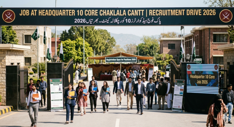 Job At Headquarter 10 Core Chaklala Cantt Job 2026