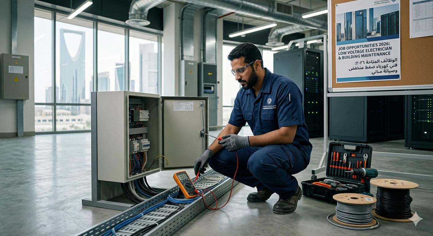 Job At Low Voltage Electrician & Building Maintenance Worker 2026 In Saudi Arabia