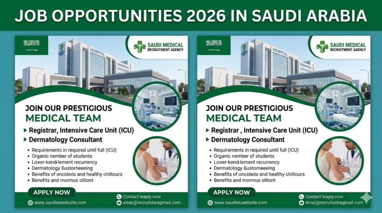 Job At Registrar ICU & Dermatology Consultant  2026 In Saudi Arabia