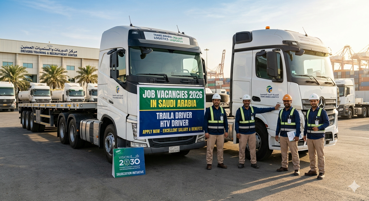Job At Traila Driver & HTV Driver 2026 In Saudi Arabia