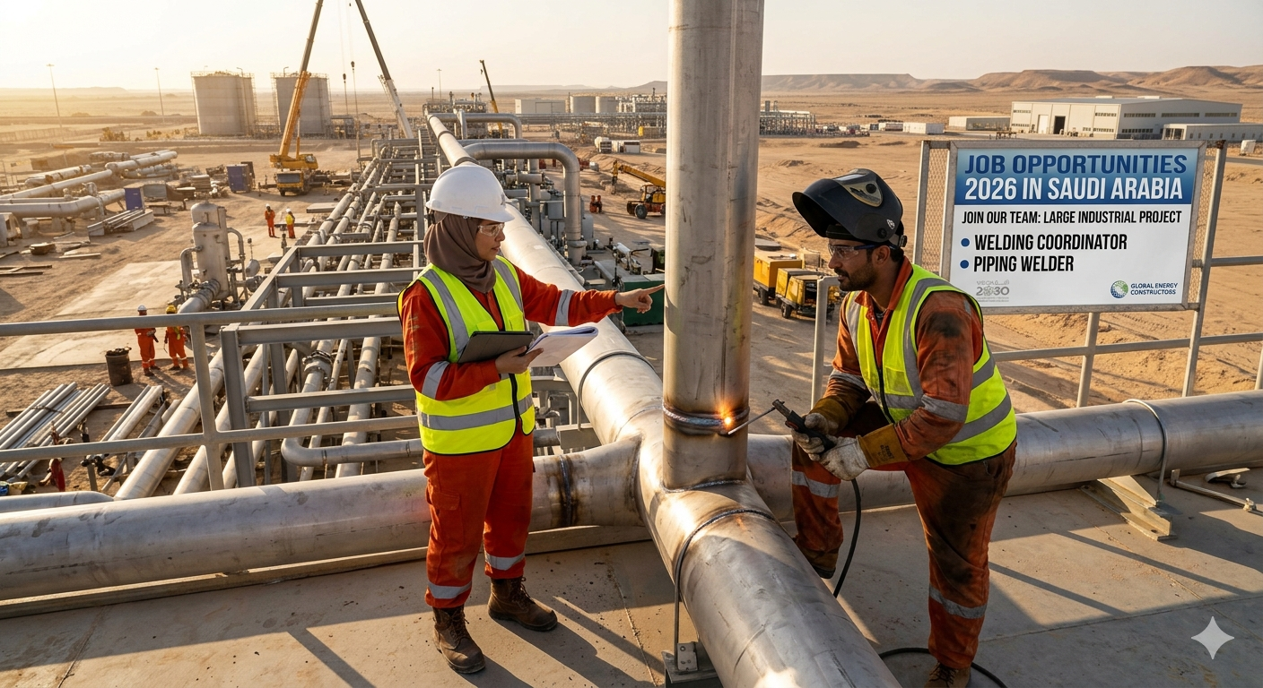 Job At Welding Coordinator & Piping Welder 2026 In Saudi Arabia