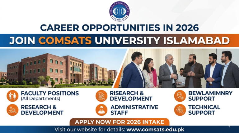 Job at Comsats University Opportunity In 2026