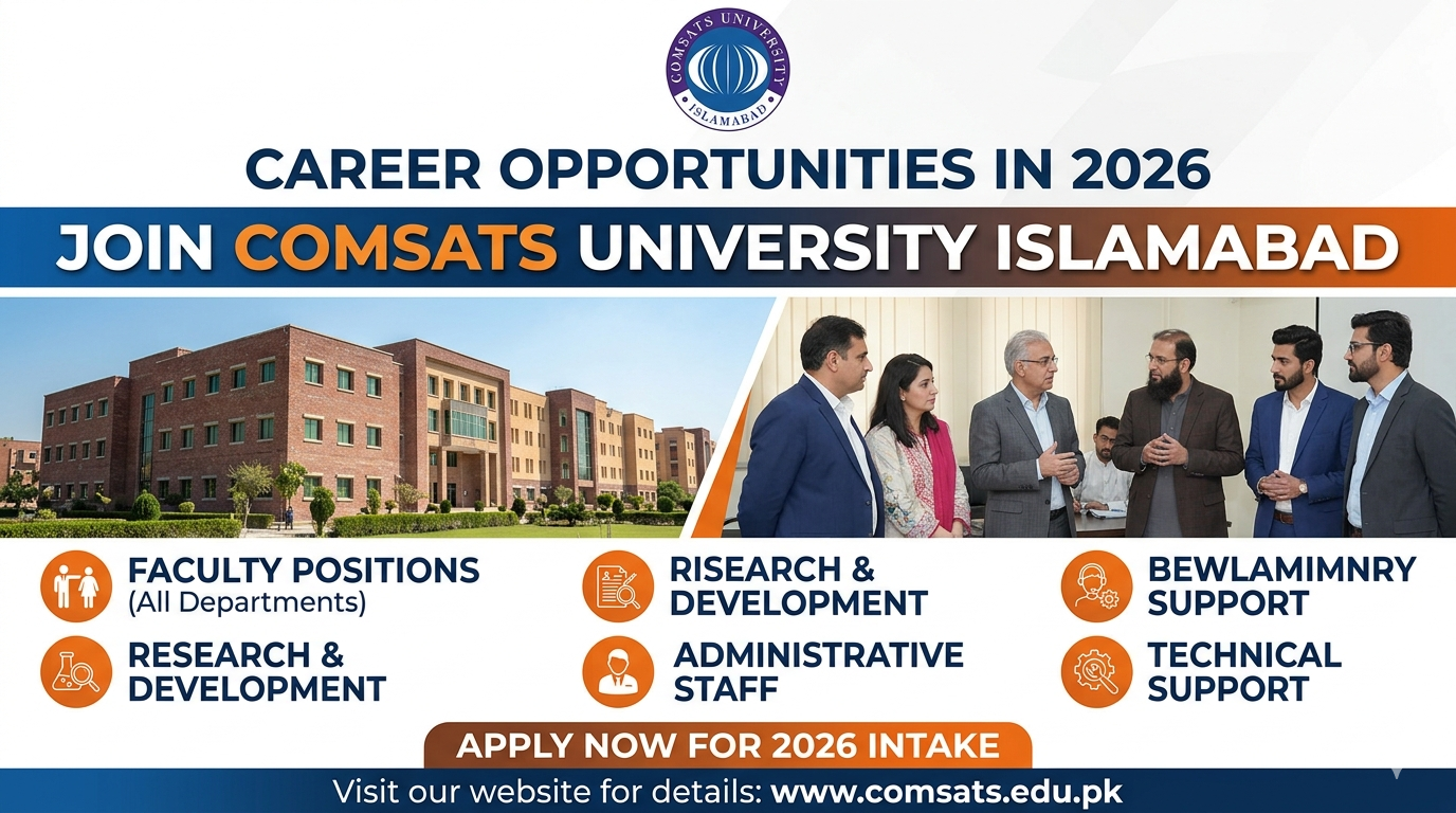 Job at Comsats University Opportunity In 2026