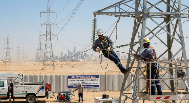 Job At Assistant Lineman & Stringing Lineman  2026 In Saudi Arabia