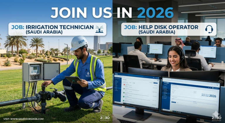 Job At Irrigation Technician & Help Disk Operator 2026 In Saudi Arabia