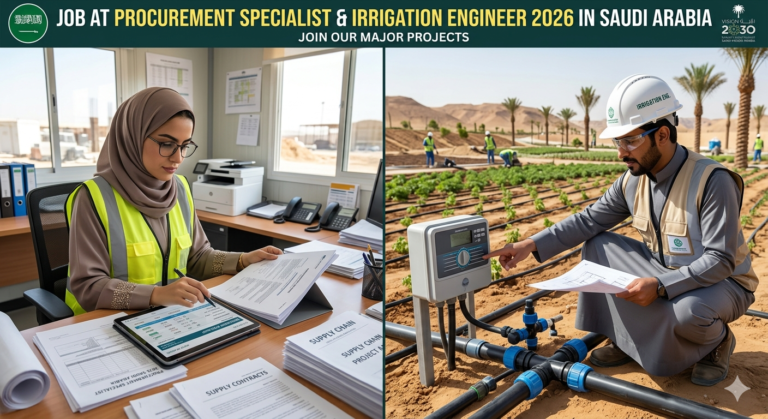 Job At Procurement Specialist & Irrigation Engineer 2026 In Saudi Arabia