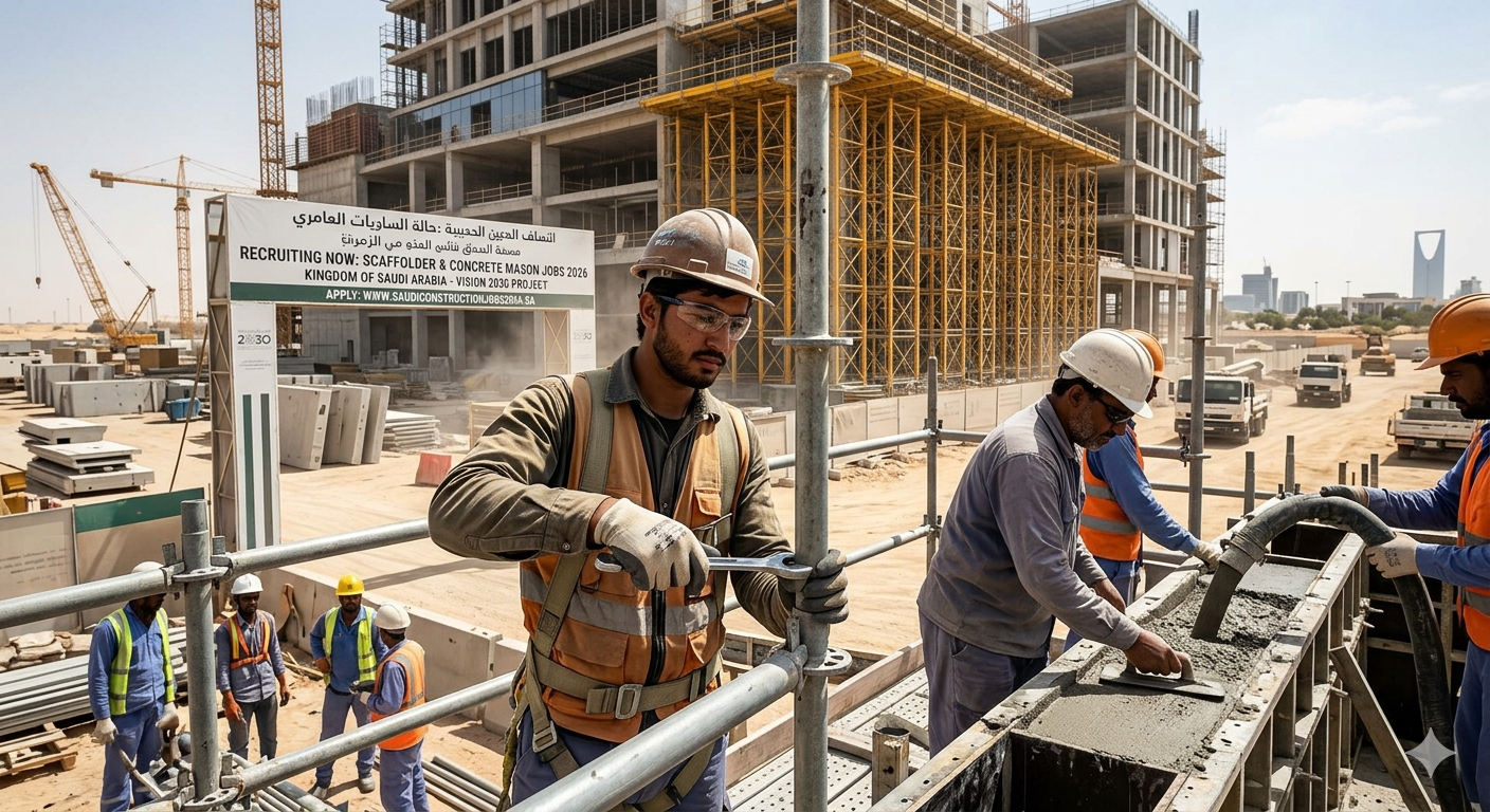 Job At Scaffolder & Concrete Mason 2026 In Saudi Arabia